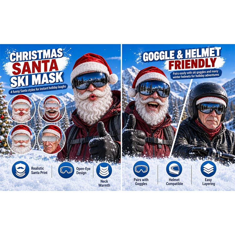 3D Funny Old Man Ski Mask Chri - đánh giá và giá 3D Printing Mask